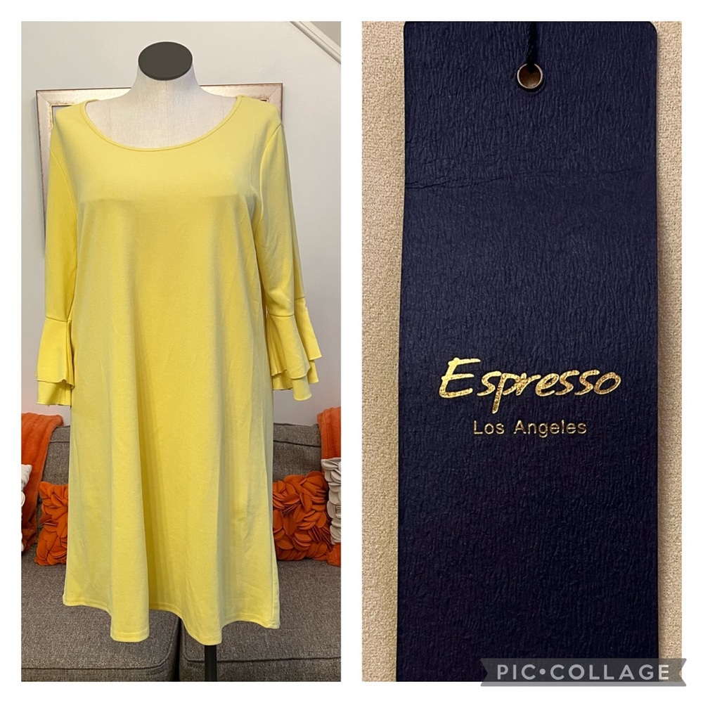 ❣️🆕Espresso Los Angeles Yellow Sheath Dress❣️